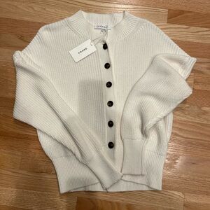 FRAME cardigan cream blanc medium NWT